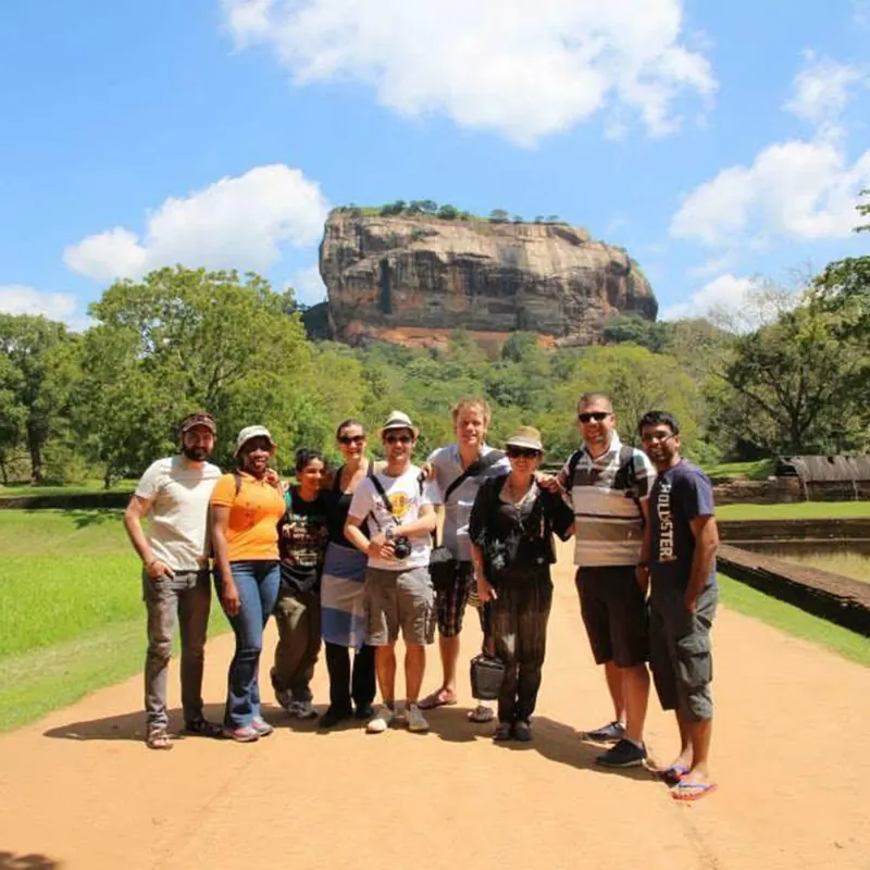 Visiting Rotaractors at Sigiriya during a previous Escape to Paradise