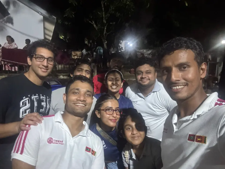 Members on a flood relief mission